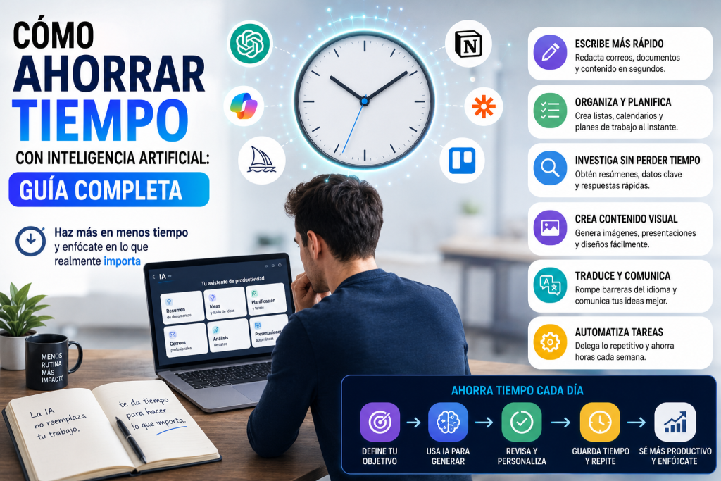 Cómo ahorrar tiempo con inteligencia artificial: guía completa
